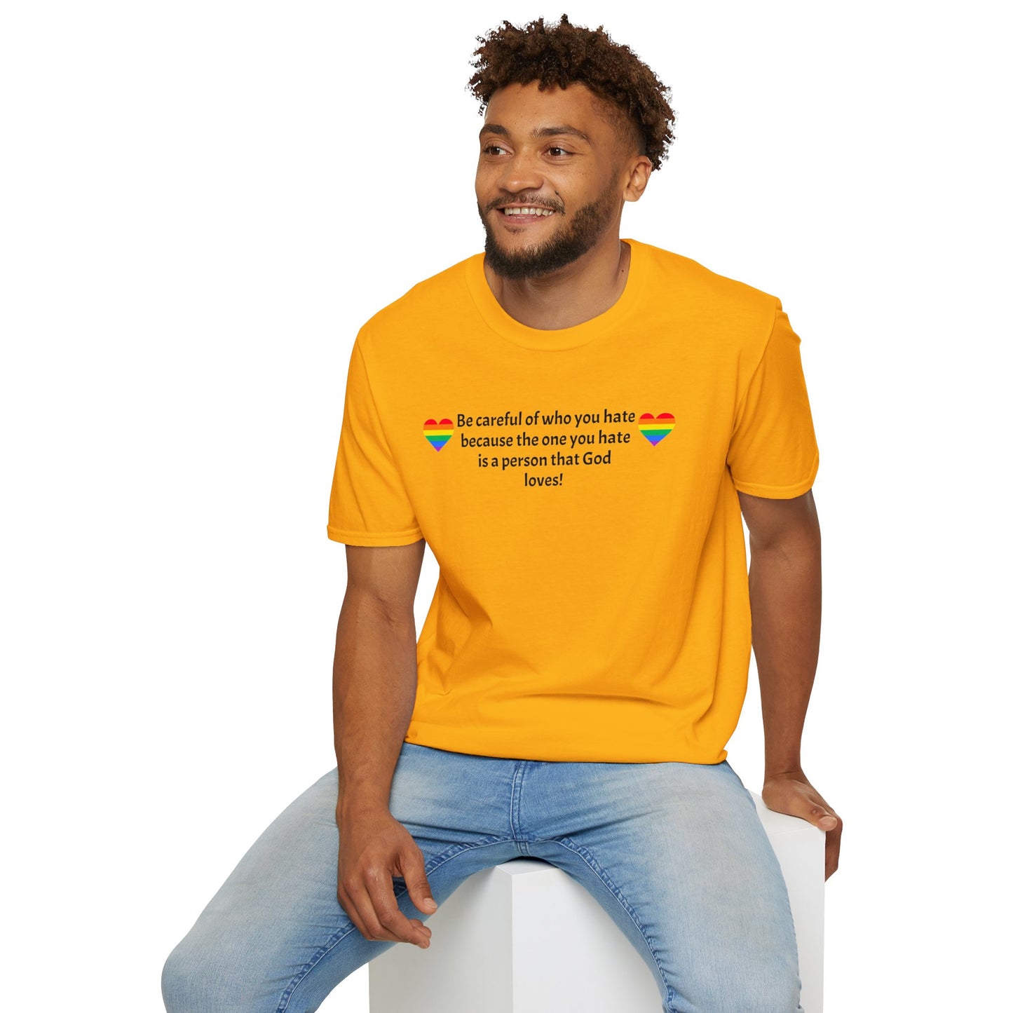 Be careful Unisex Softstyle T-Shirt