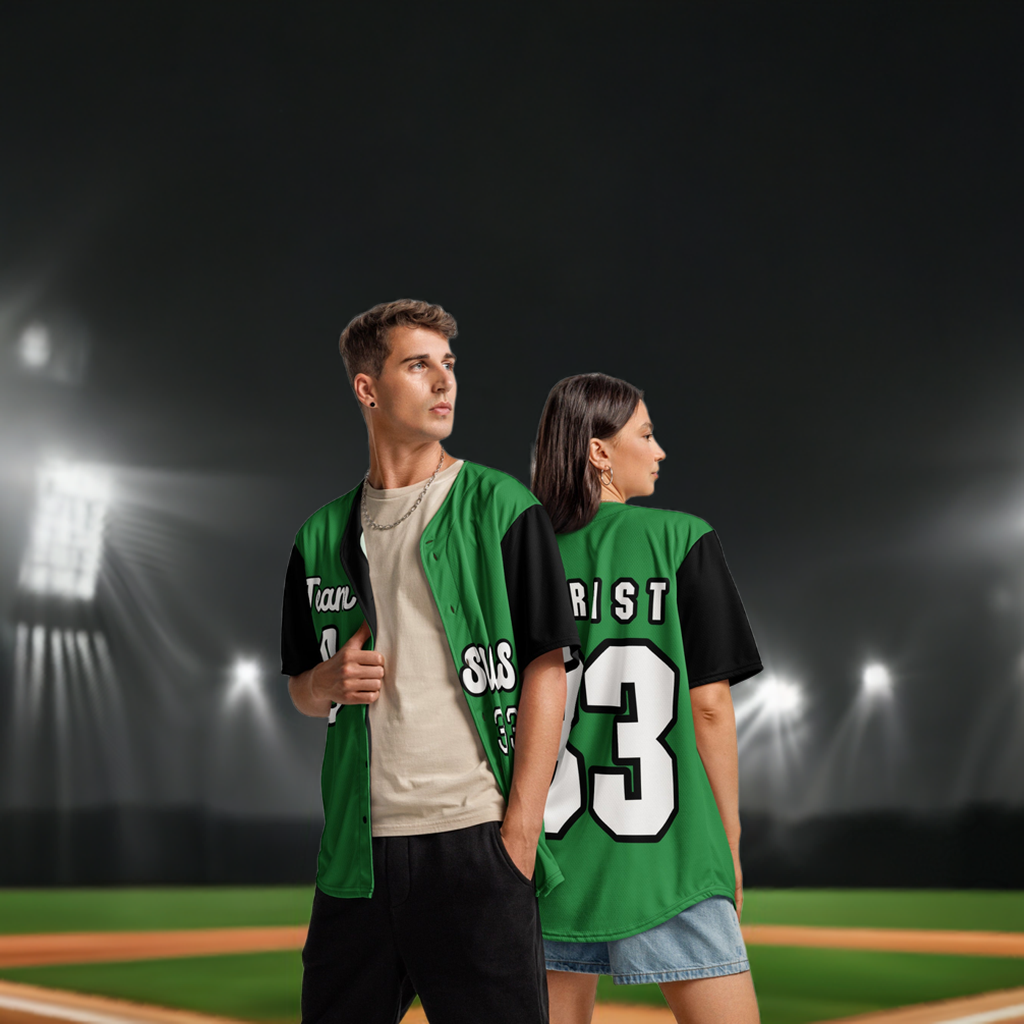 Green Team Jesus Baseball Jersey