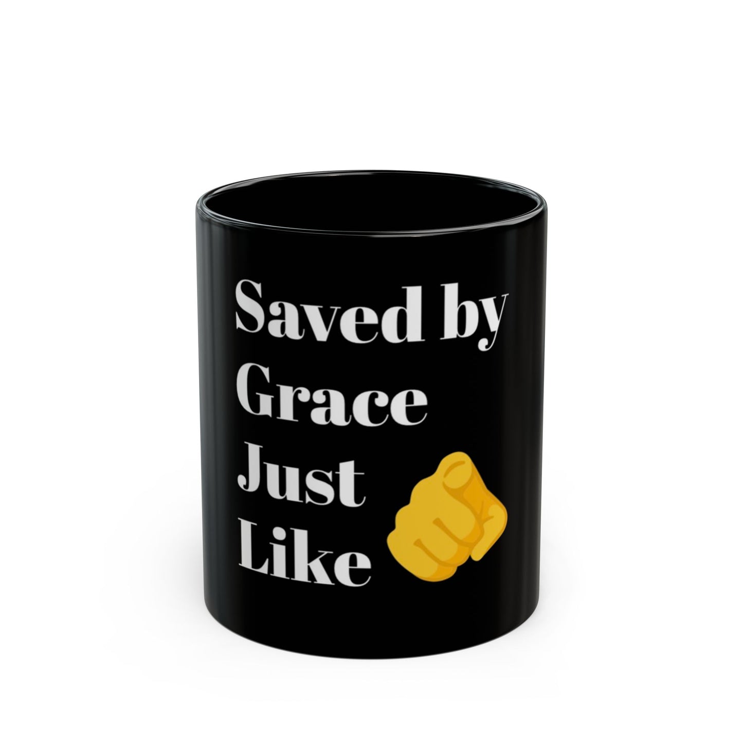 Saved by Grace Black Mug (11oz, 15oz)