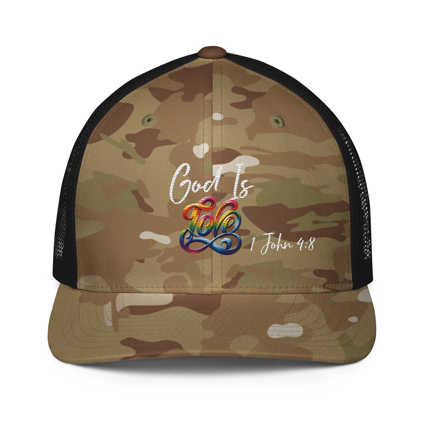 God is Love Closed-back trucker cap