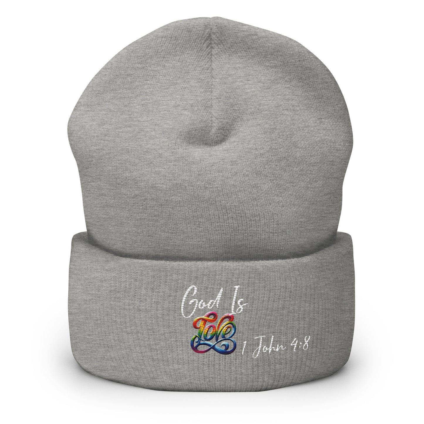 God is Love Dark Cuffed Beanie