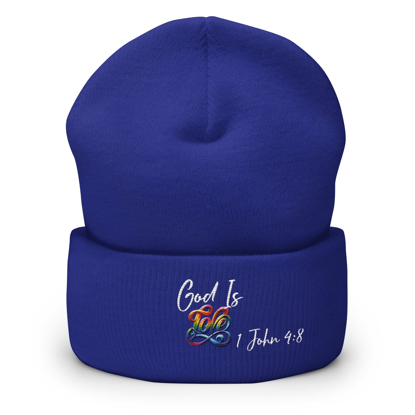 God is Love Dark Cuffed Beanie