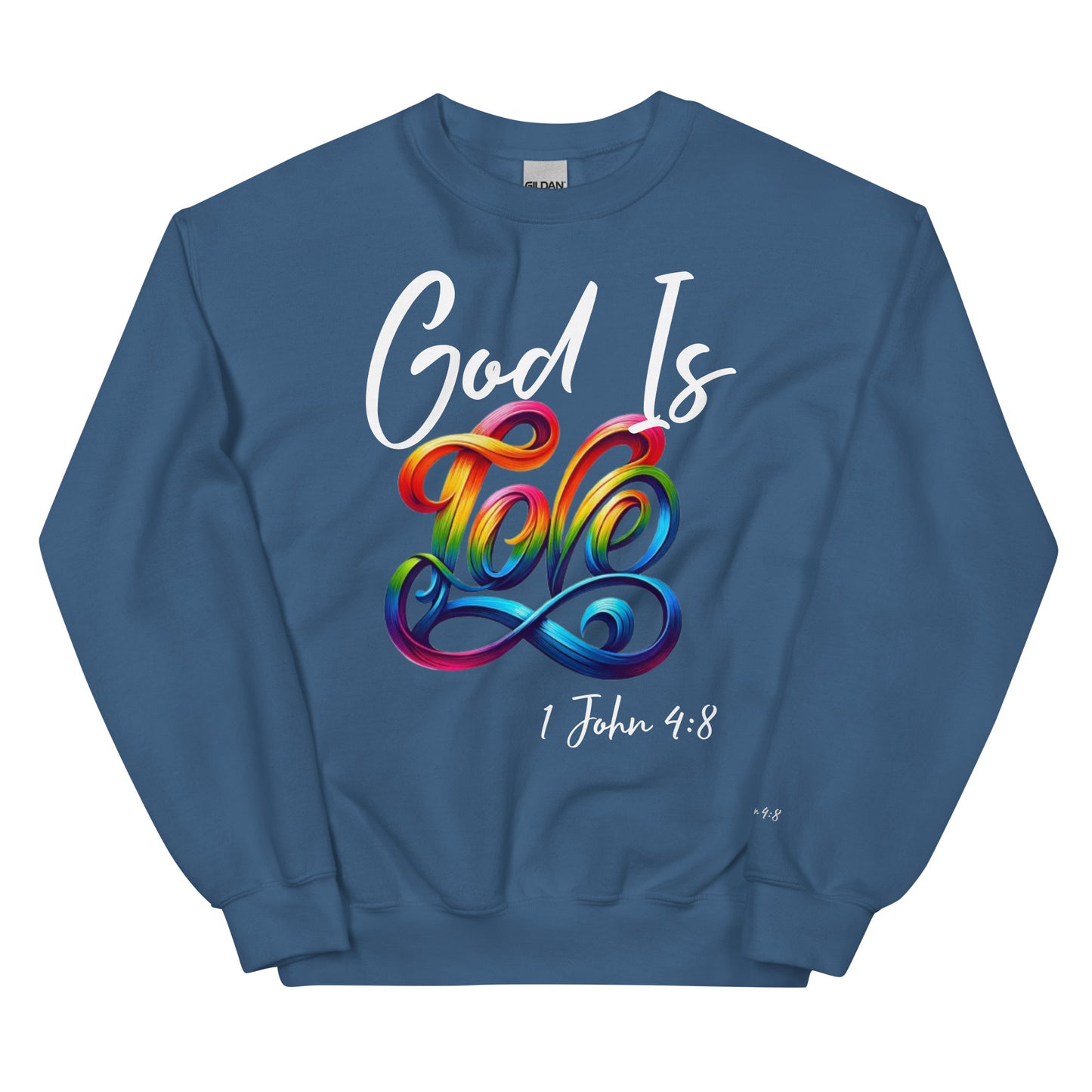 God is Love White Unisex Sweatshirt