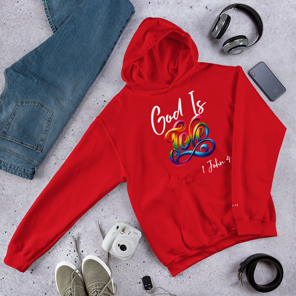 God is Love (White)Unisex Hoodie